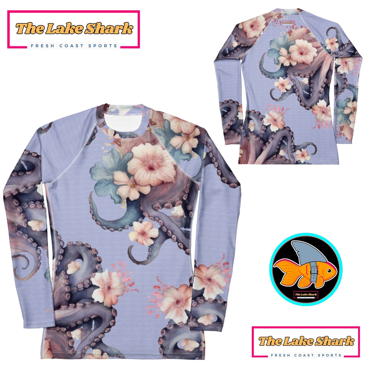 Aloha Octopus: Women's Rash Guard Top