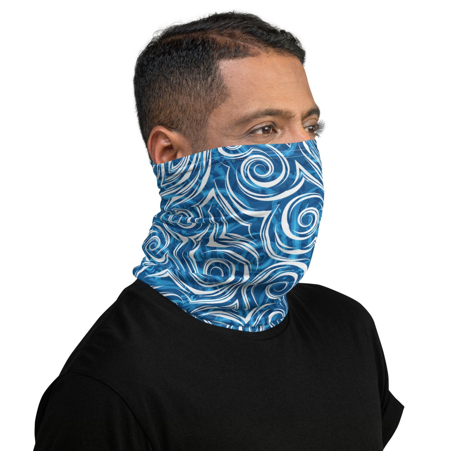 Dive Local Midwest Michigan Ohio Chicagoland Great Lakes Gaiter Buff for Scuba Diving Hair Sun Protection SUP by The Lake Shark