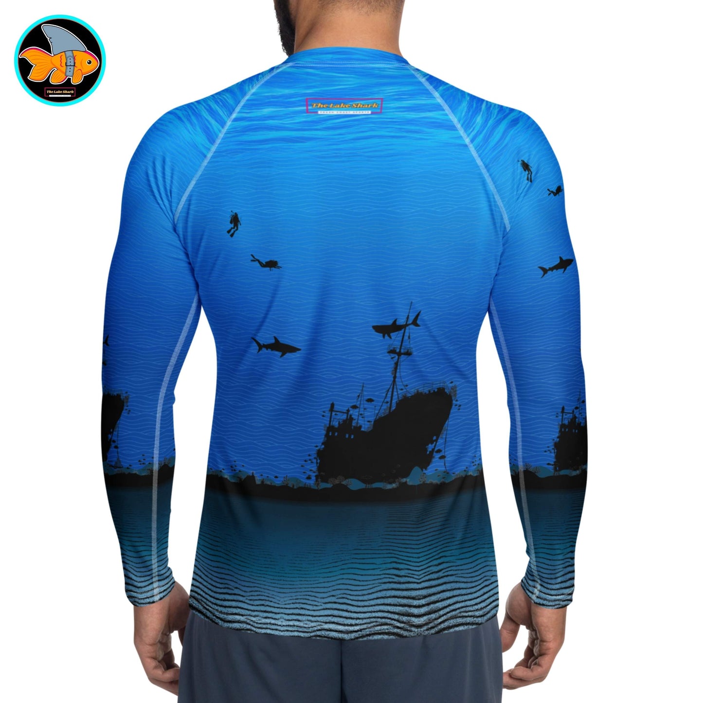 Get Wrecked! Shipwrecks, Sharks, & Scuba Diving: Men's Rash Guard