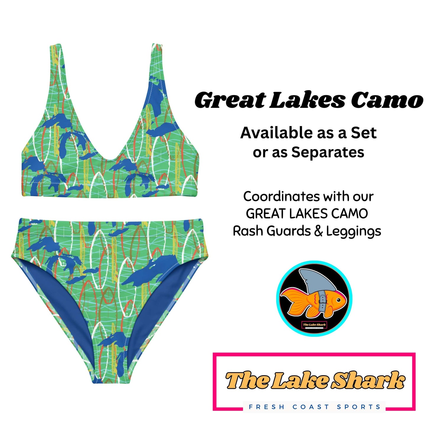 Great Lakes Camo: Bikini Top