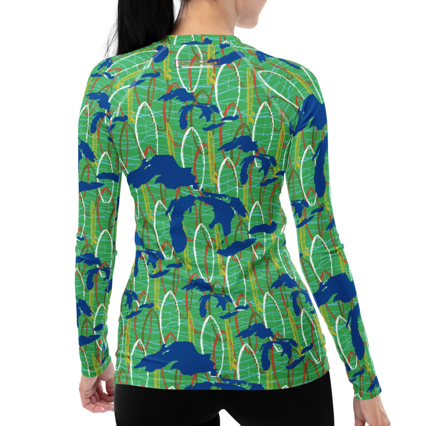Great Lakes Camo: Women's Rash Guard Top