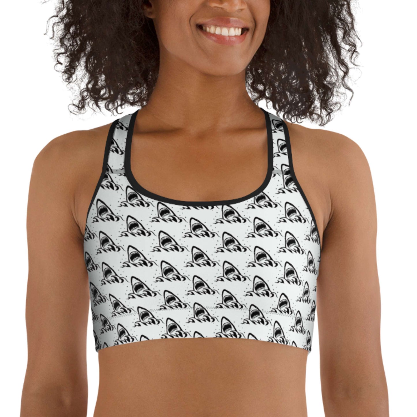 Great White Sharks: Racerback Swim Bra