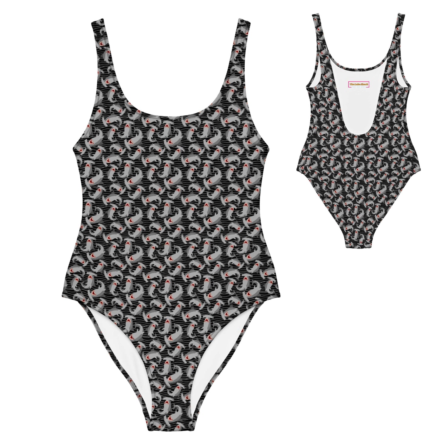 Hammerhead Sharks Swimsuit Women's One-Piece Cheeky for Scuba Diving SUP Snorkel Sun Protection Made in the USA Plus-Sizes XS S M L XL 2XL 3XL