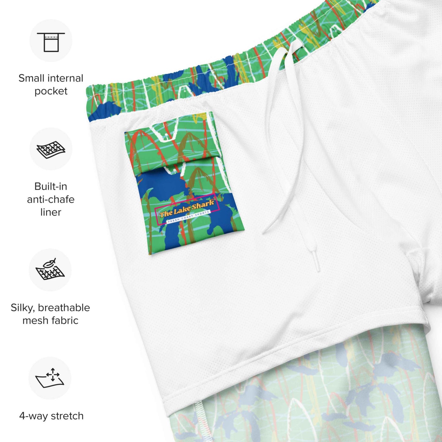 Great Lakes Camo: Swim Trunks