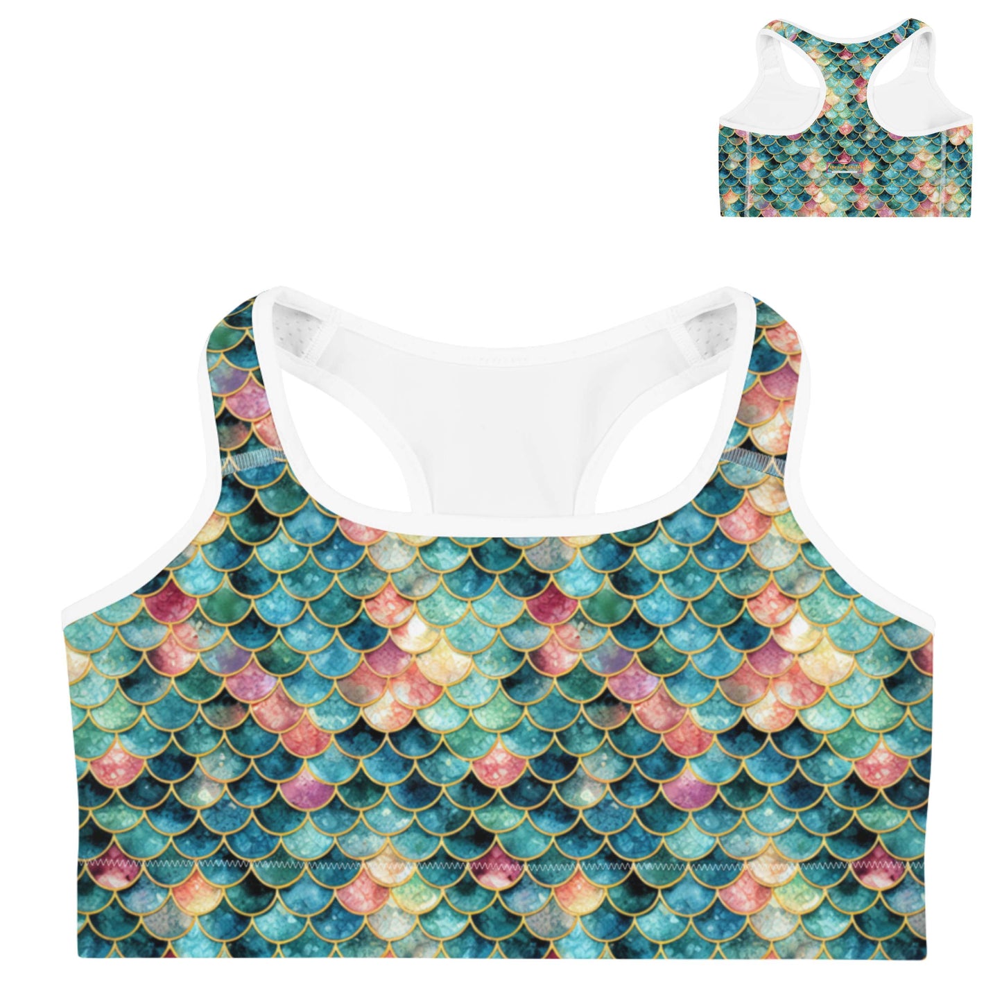 Mermaid Jewel: Racerback Swim Bra