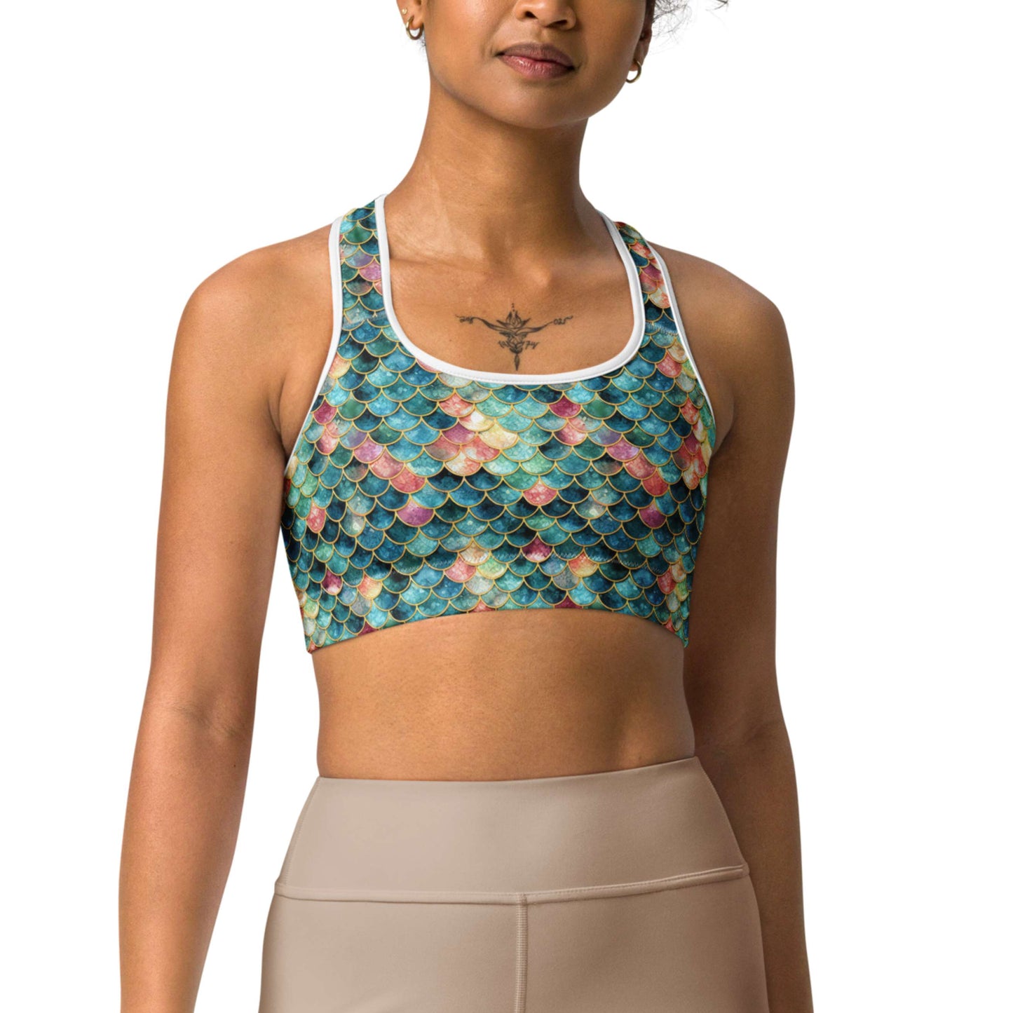 Mermaid Jewel: Racerback Swim Bra