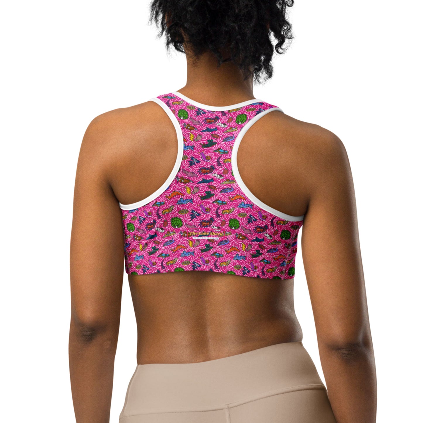 Nudibranch Sea Slugs: Racerback Swim Bra in Pink