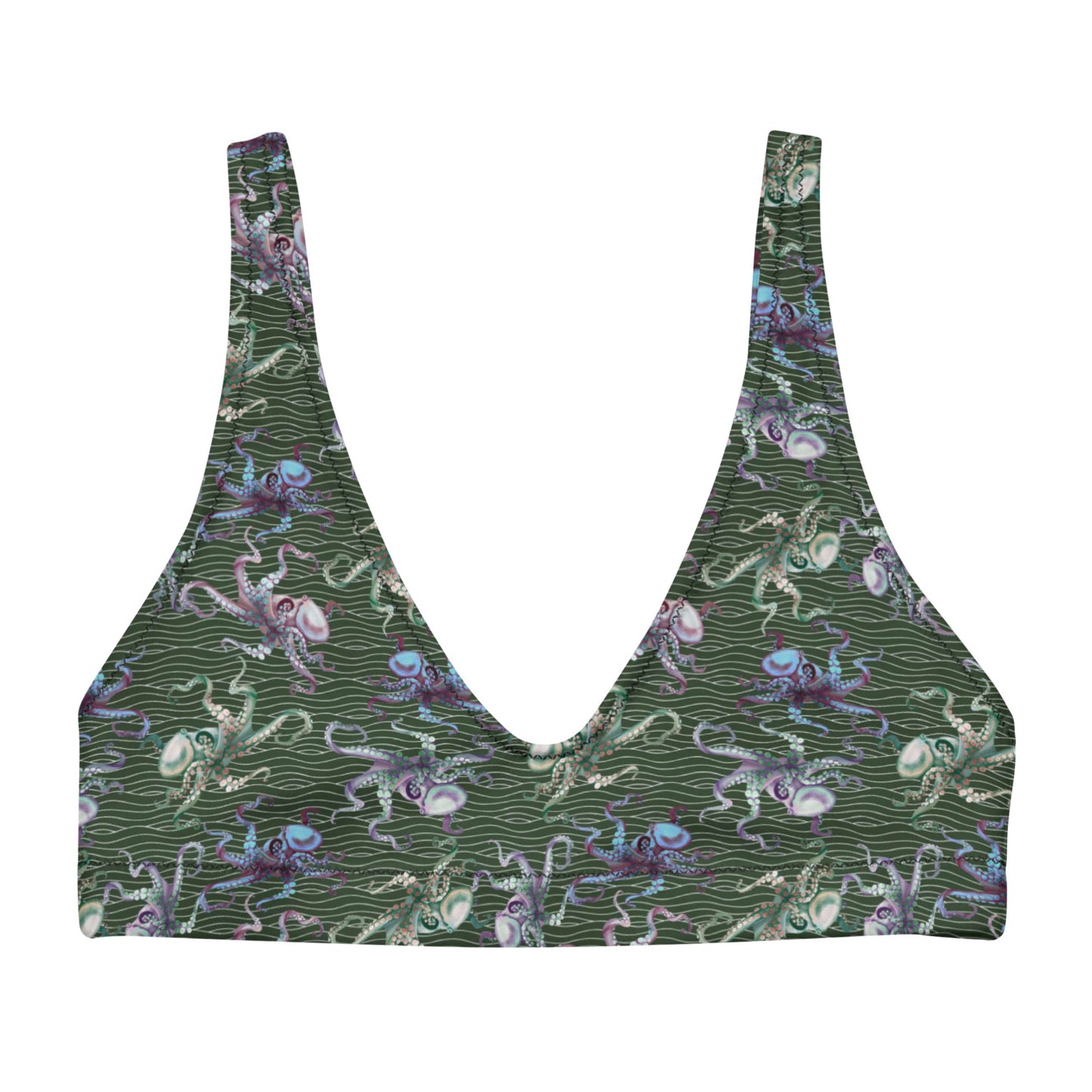 Octopus Splats: Bikini Top in Muck Monster Green
