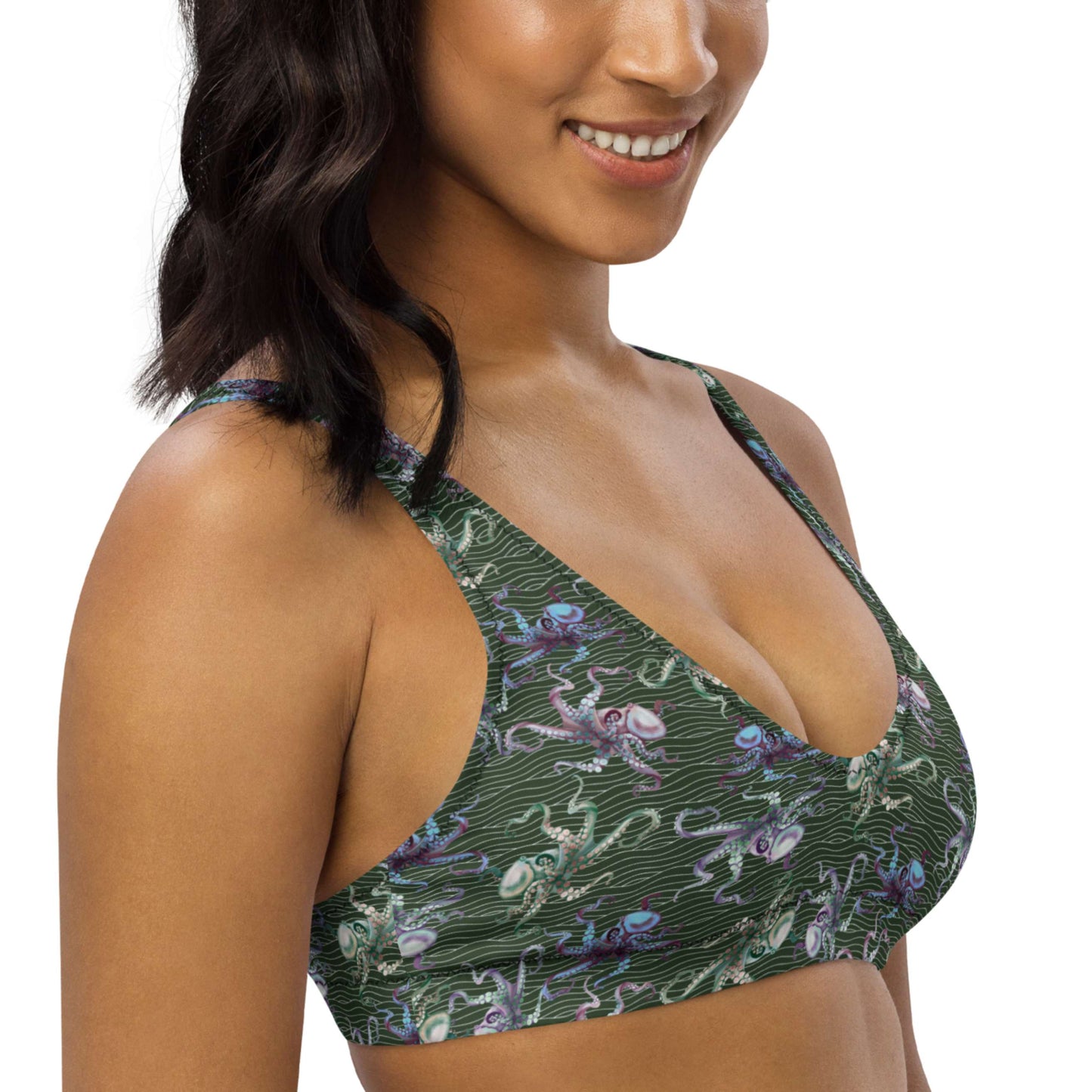 Octopus Splats: Bikini Top in Muck Monster Green
