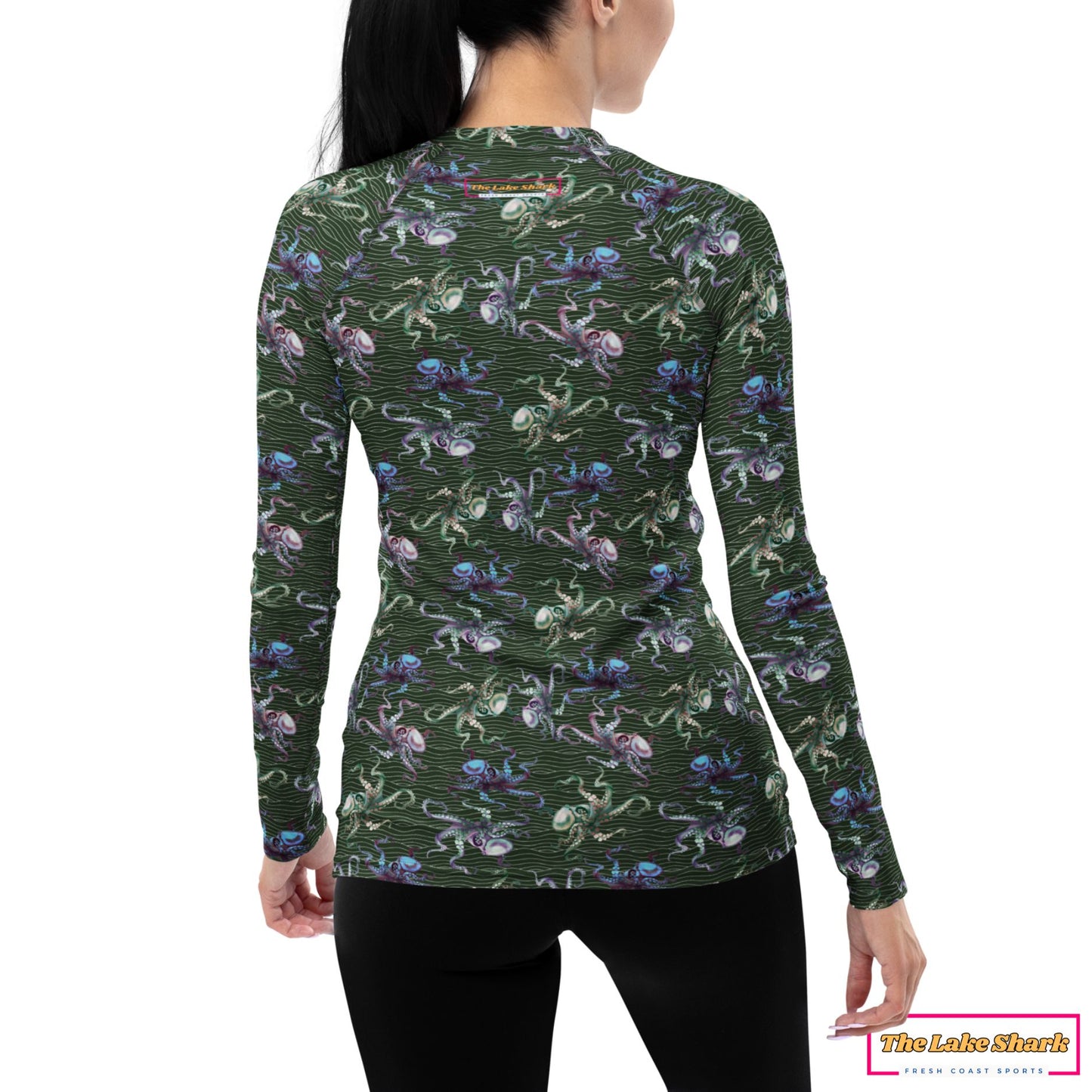 Octopus Scuba Diving Rash Guard for Women size XS S M L XL 2XL 3XL Plus-Size Designer Made in the USA