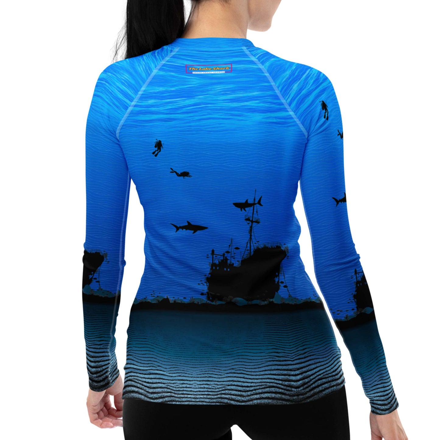 Get Wrecked! Shipwrecks, Sharks, & Scuba: Women's Rash Guard
