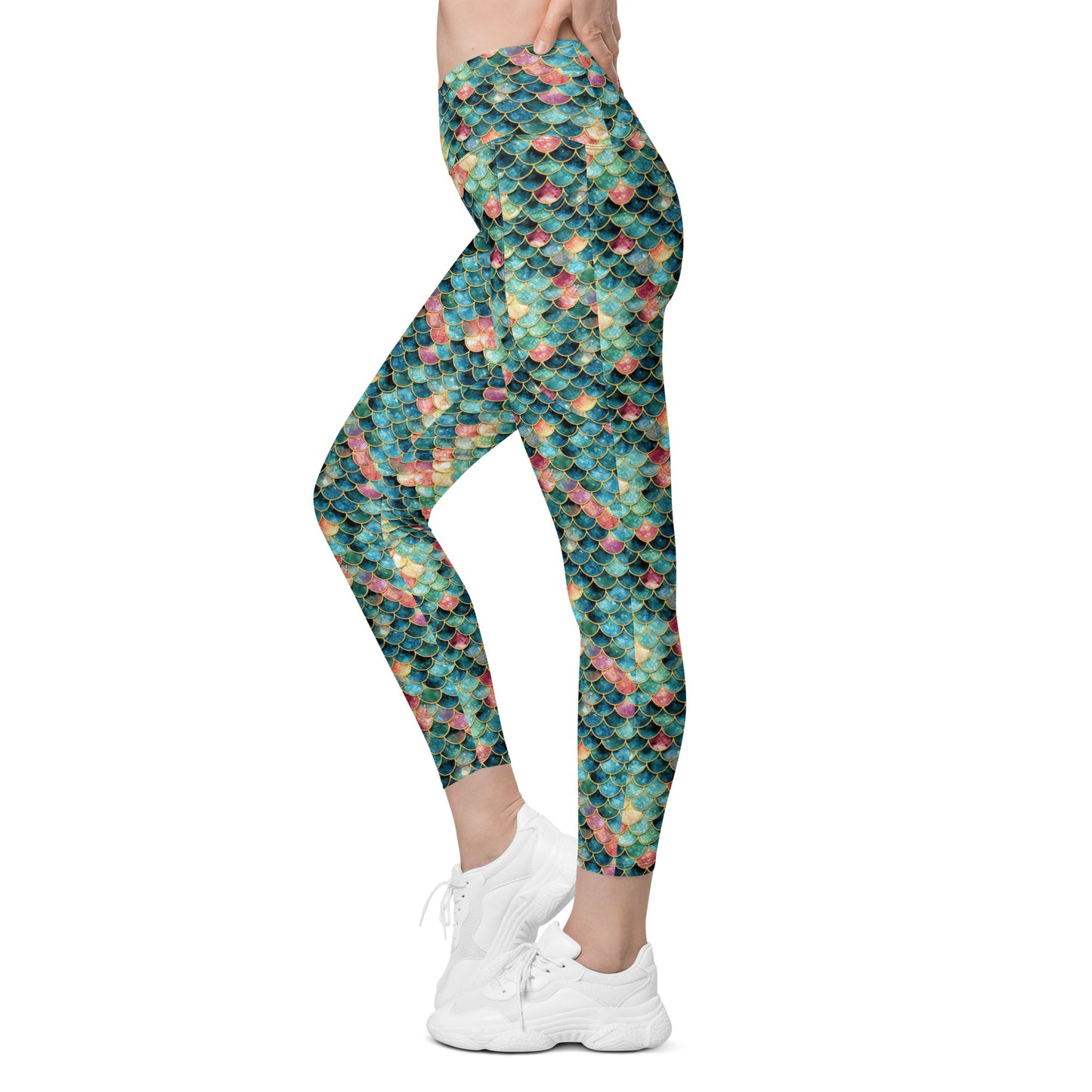 Mermaid Jewel: Women's Swim & Sports Leggings