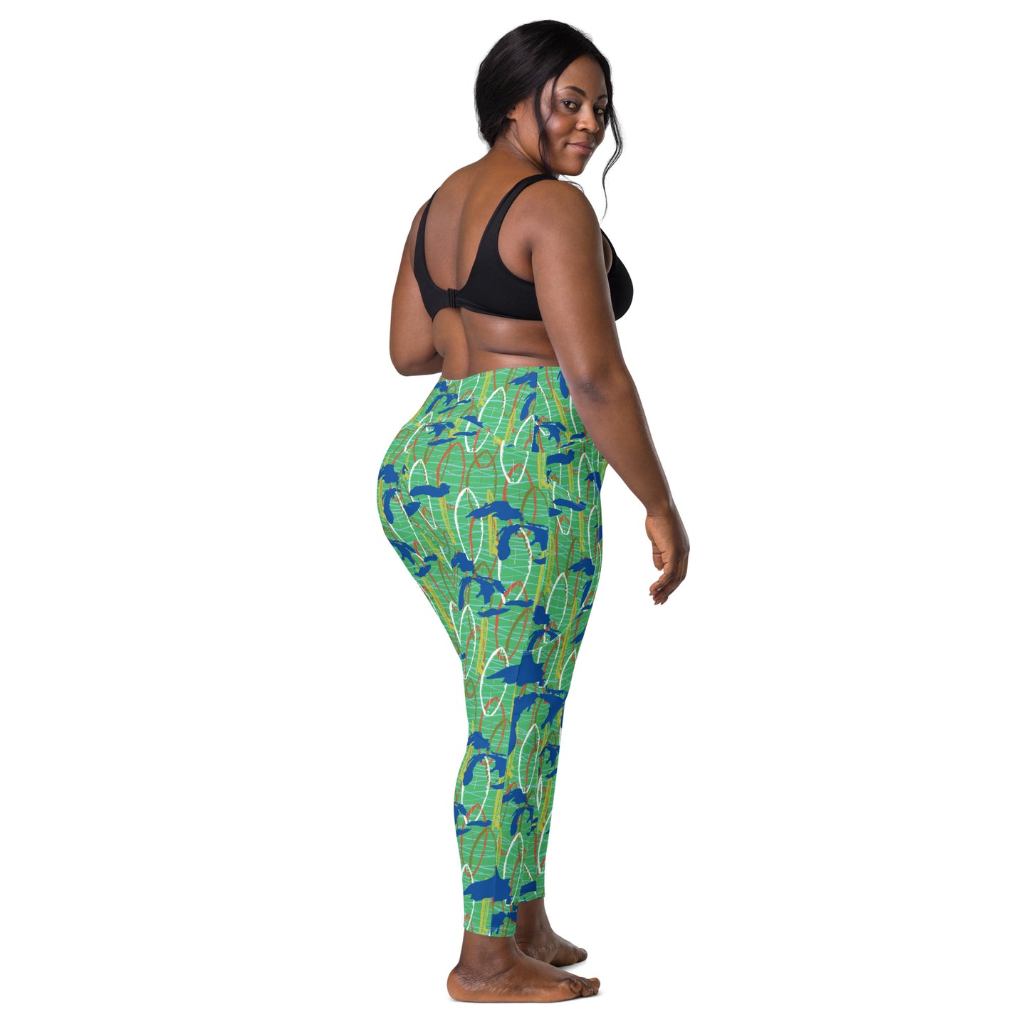Great Lakes Camo: Women's Swim & Sports Leggings