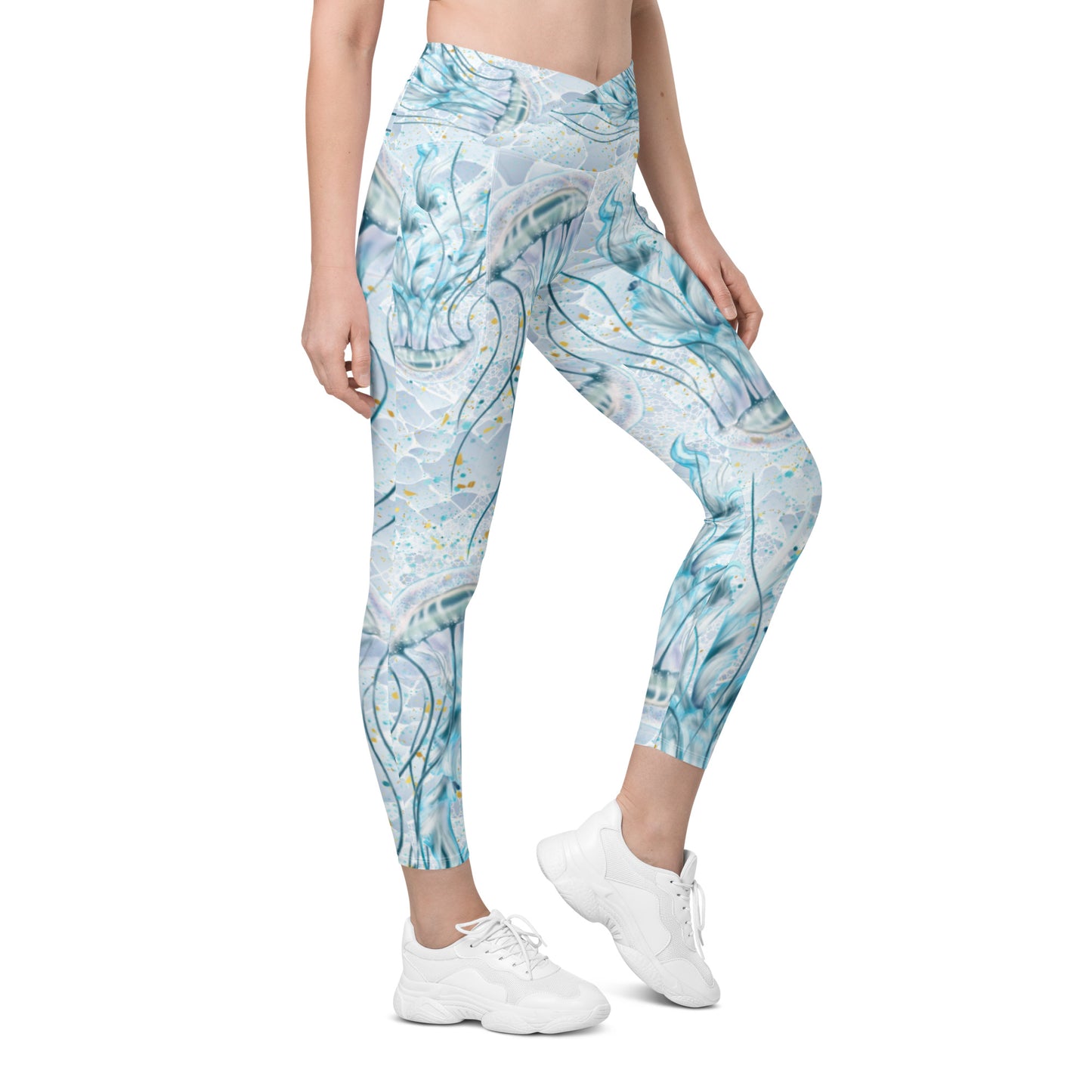 Jellyfish Mist: Women's Swim & Sports Leggings