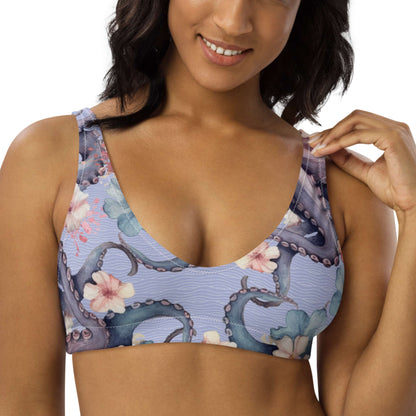Aloha Octopus: Bikini Top in Perfect Perano