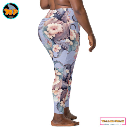Aloha Octopus: Women's Swim & Sports Leggings in Perfect Perano