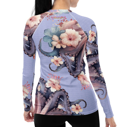 Aloha Octopus: Women's Rash Guard Top