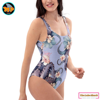 Octopus Swimsuit Women's One-Piece Cheeky for Scuba Diving SUP Snorkel Sun Protection Made in the USA Plus-Sizes XS S M L XL 2XL 3XL