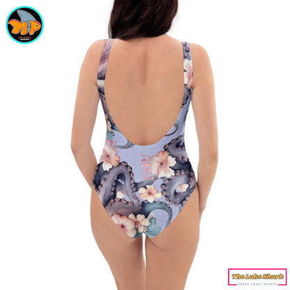 Octopus Swimsuit Women's One-Piece Cheeky for Scuba Diving SUP Snorkel Sun Protection Made in the USA Plus-Sizes XS S M L XL 2XL 3XL