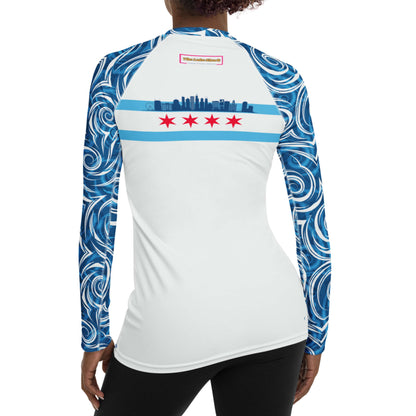 Chicago Local Blues: Women's Rash Guard Top