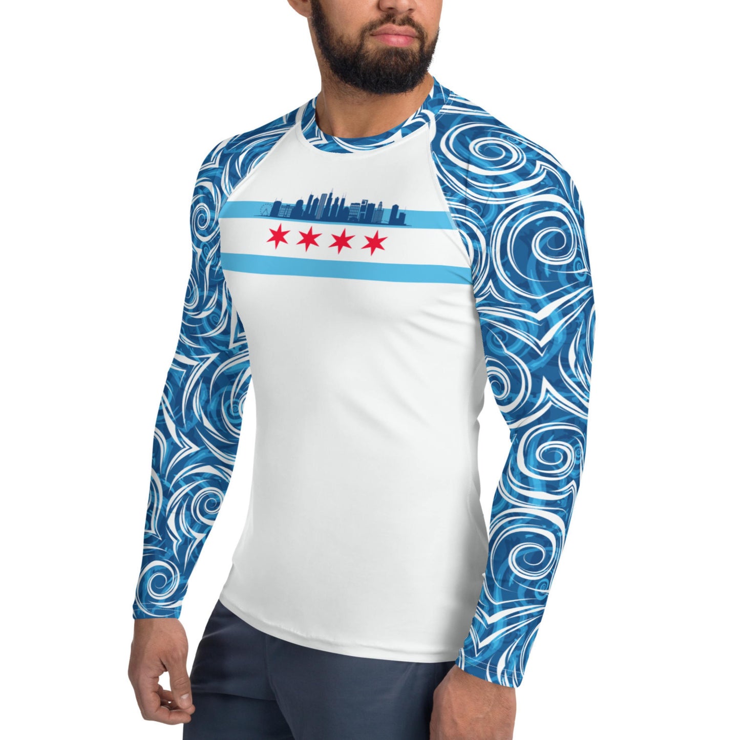 Chicago Local Blues: Men's Rash Guard Top
