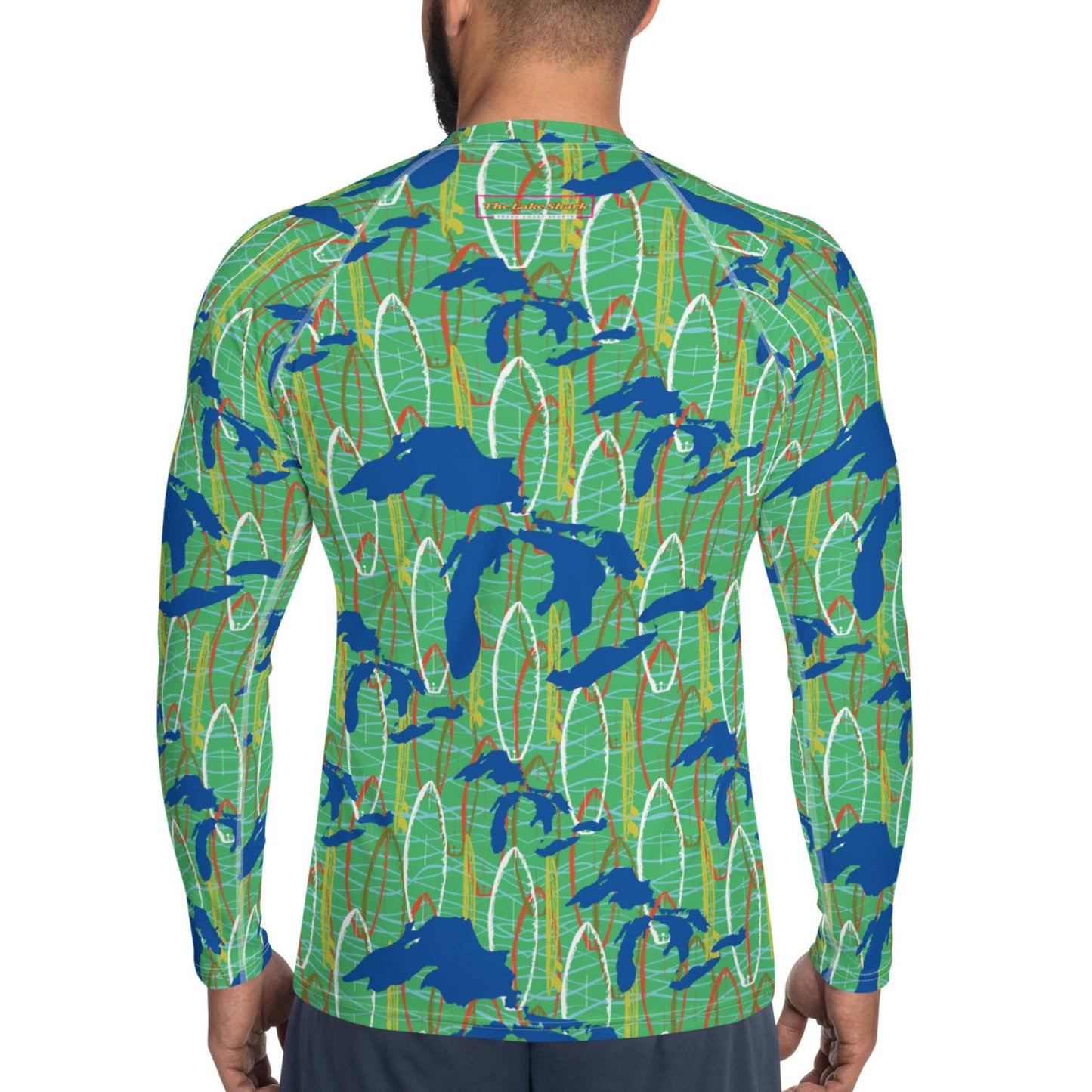 Great Lakes Camo: Men's Rash Guard Top