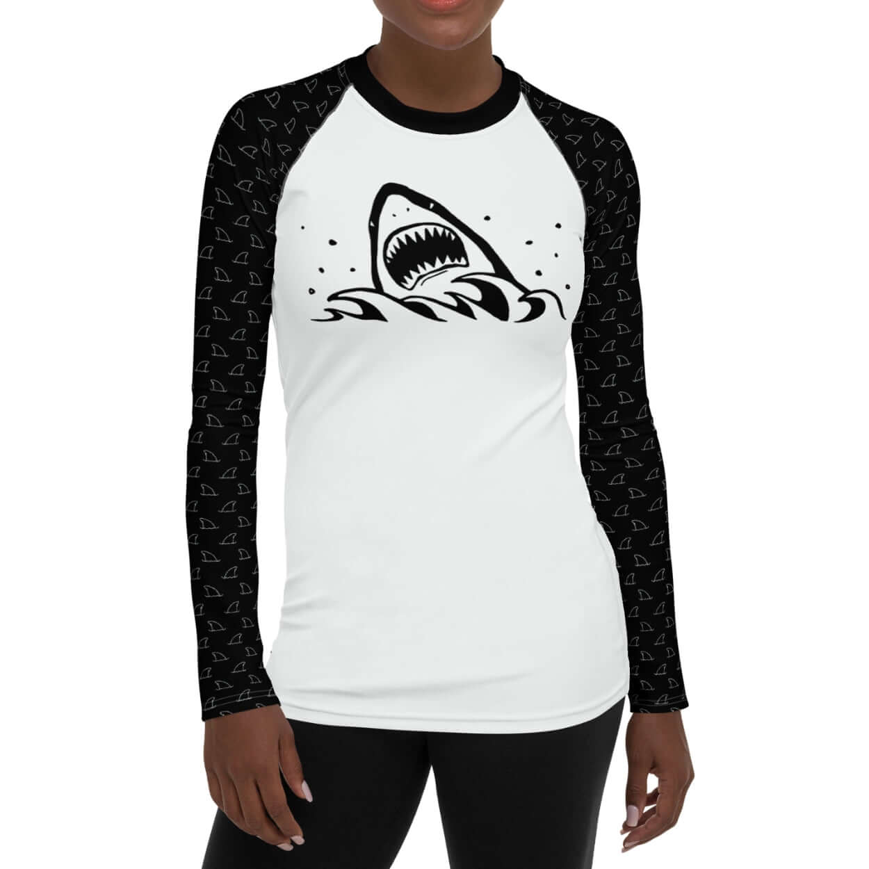 Great White Sharks: Women's Rash Guard Top