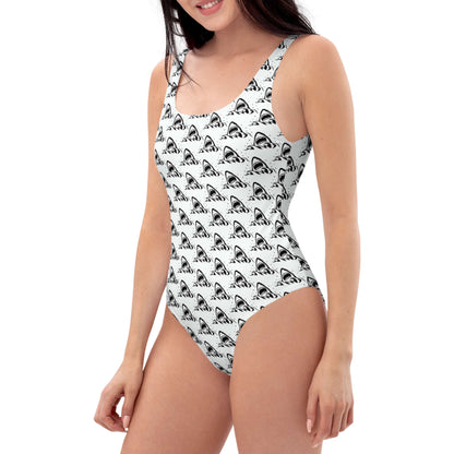 Great White Sharks Swimsuit Women's One-Piece Cheeky for Scuba Diving SUP Snorkel Sun Protection Made in the USA Plus-Sizes XS S M L XL 2XL 3XL