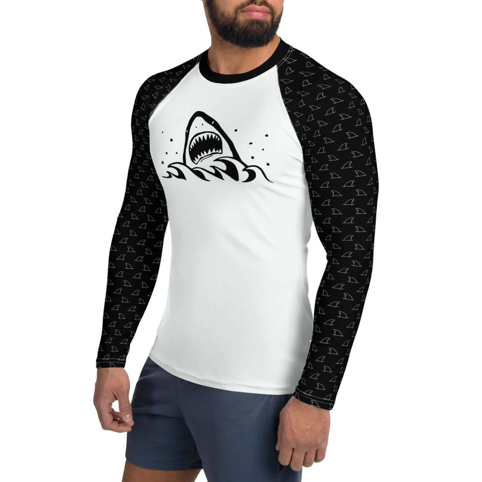 Great White Sharks: Men's Rash Guard Top