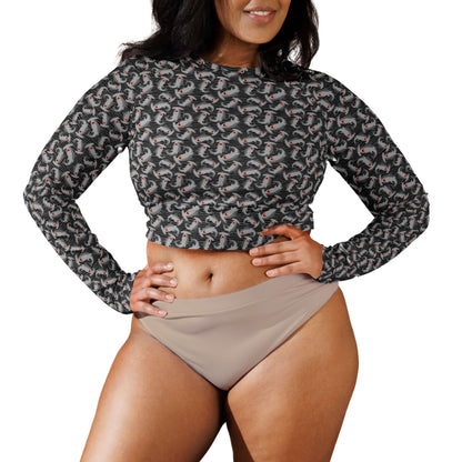 Hammerhead Sharks: Crop-Top Rashguard