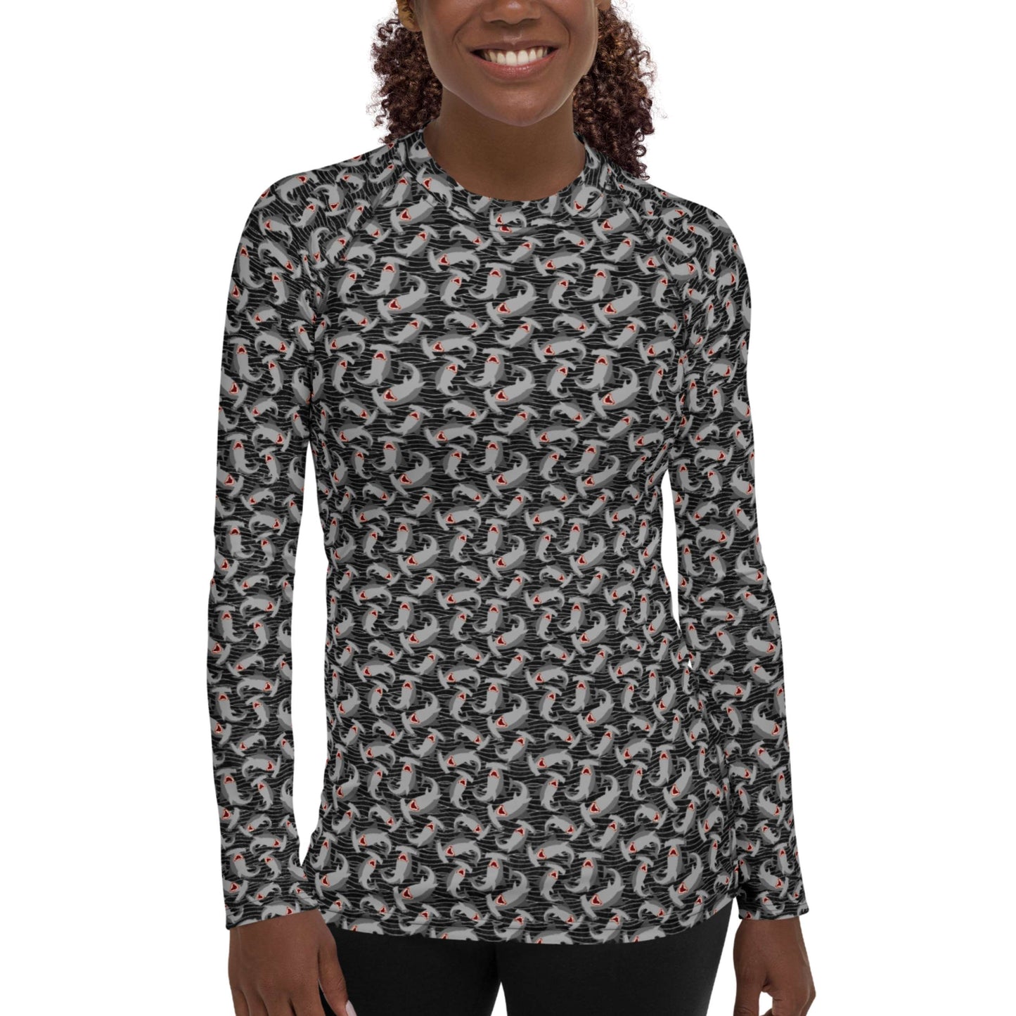 Hammerhead Sharks: Women's Rash Guard Top