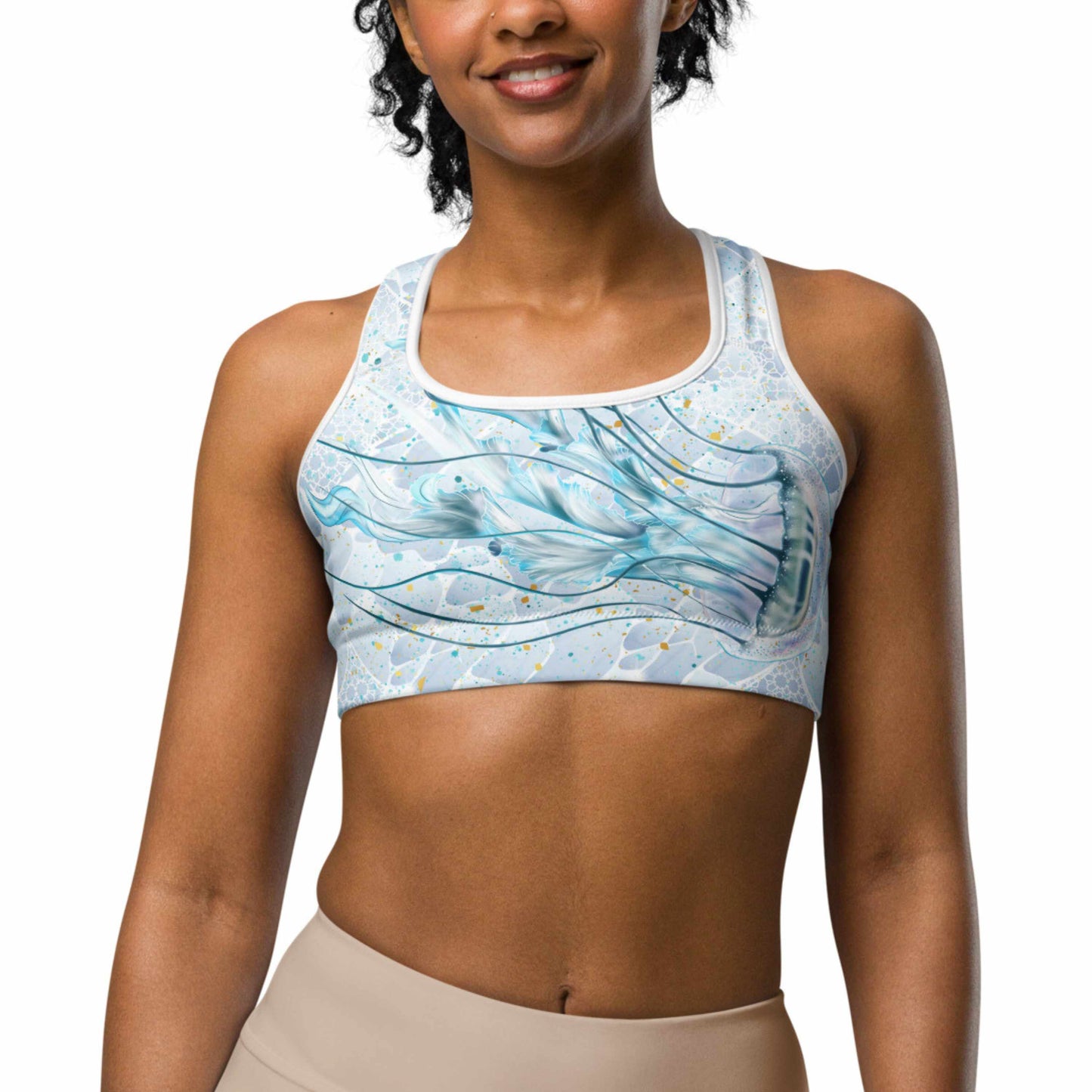 Jellyfish Mist: Swim & Sports Hybrid Bra Top