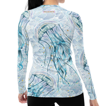 Jellyfish Mist: Women's Rash Guard Top