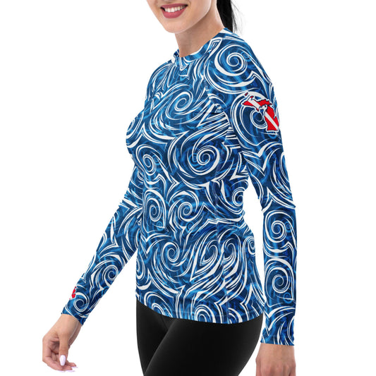 Michigan Local Blues: Women's Rash Guard Top