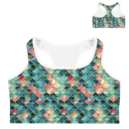 Mermaid Jewel: Racerback Swim Bra
