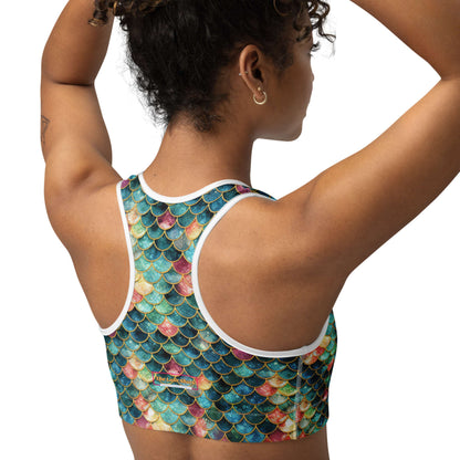 Mermaid Jewel: Racerback Swim Bra
