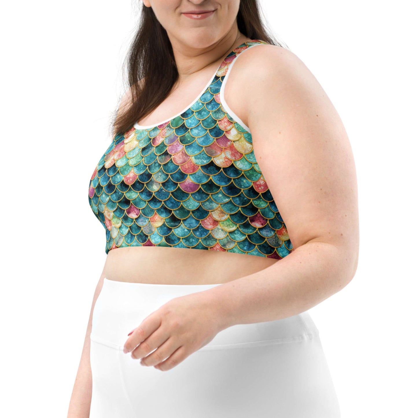 Mermaid Jewel: Racerback Swim Bra