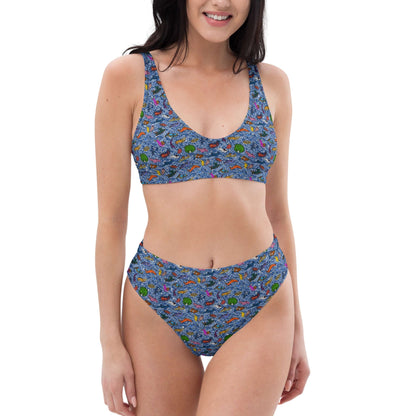 Nudibranch Sea Slugs: Bikini Set in Deep-Sea Blue