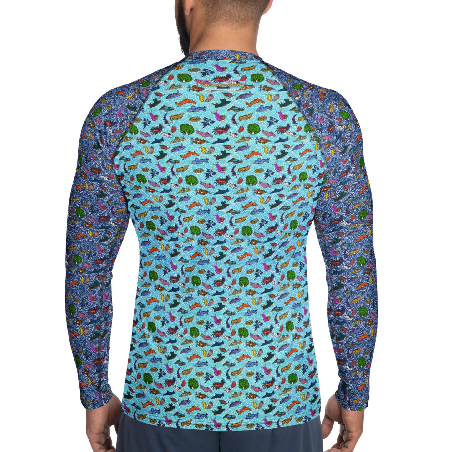 Nudibranch Sea Slugs: Men's Rash Guard in Blue Seas
