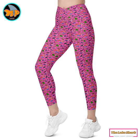 Nudibranch Sea Slugs: Women's Swim & Sports Leggings in Pink