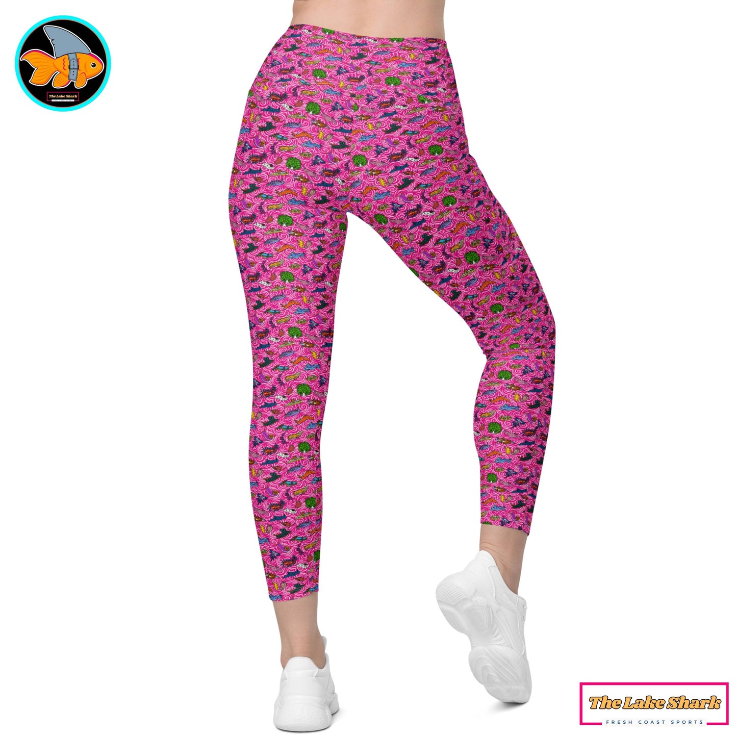Nudibranch Sea Slugs: Women's Swim & Sports Leggings in Pink