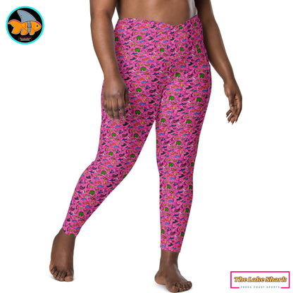 Nudibranch Sea Slugs: Women's Swim & Sports Leggings in Pink