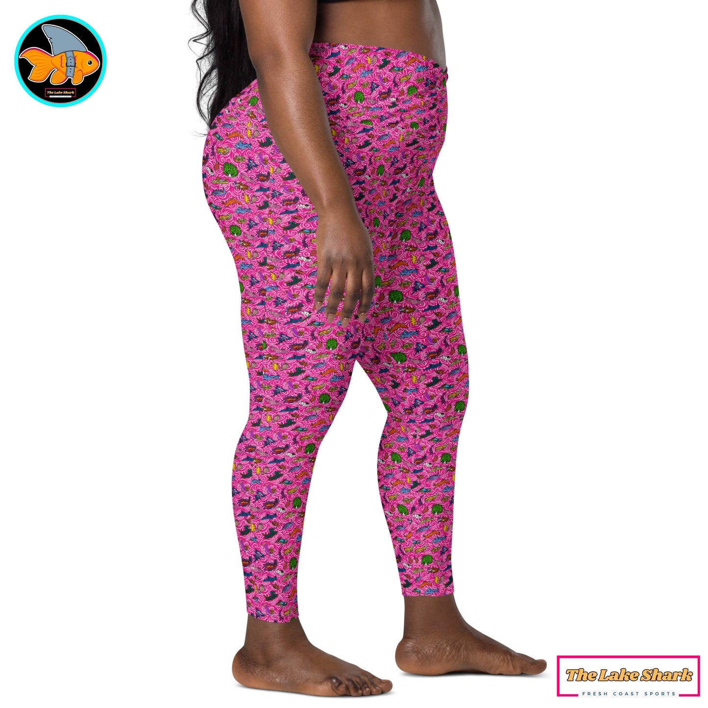 Nudibranch Sea Slugs: Women's Swim & Sports Leggings in Pink