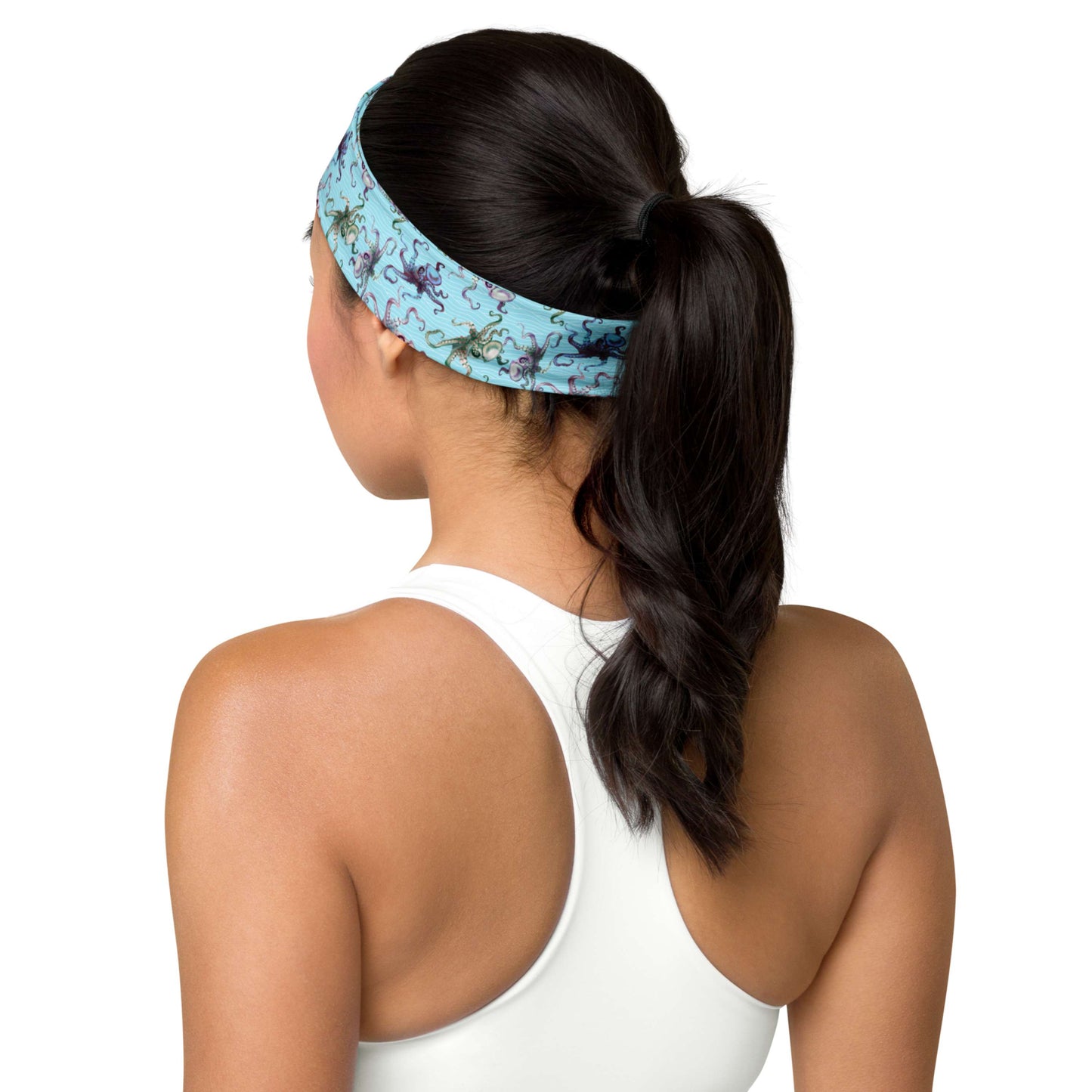 Octopus Splats Headband in Light Blue