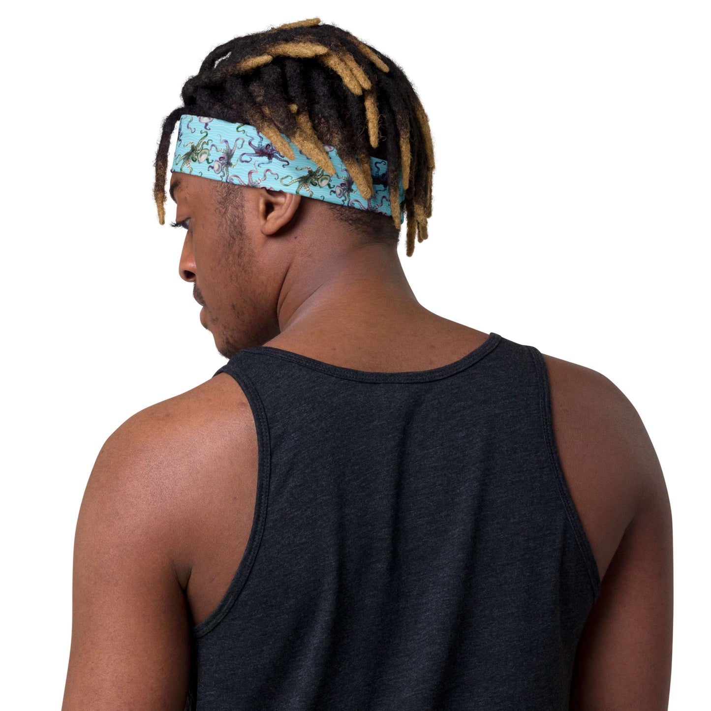 Octopus Splats Headband in Light Blue