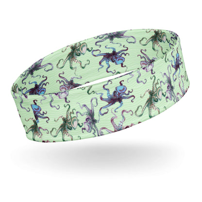 Octopus Splats Headband in Light Green