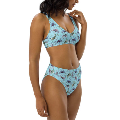 Octopus Splats: Bikini Set in Light Blue Chill