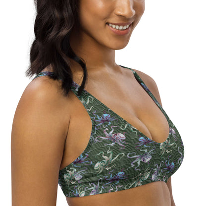 Octopus Splats: Bikini Top in Muck Monster Green