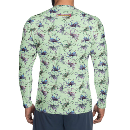 Octopus Splats: Men's Rash Guard Top