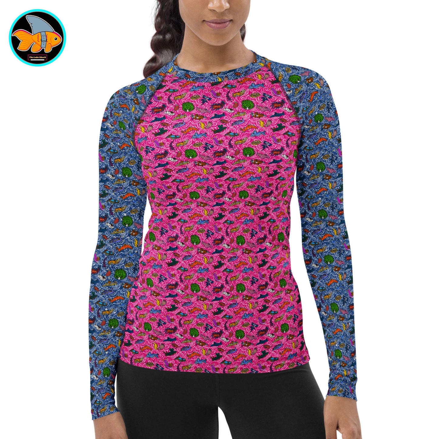 Nudibranch Sea Slugs: Women's Rash Guard in Pink